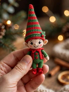 Crochet Christmas elf cover